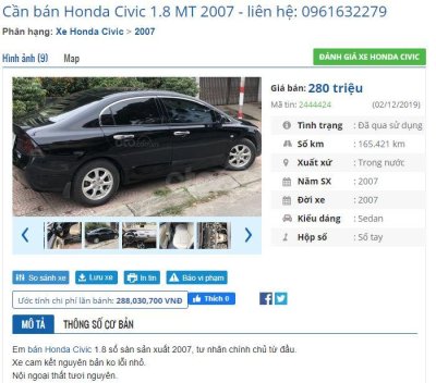 Có 300 triệu đồng, mua xe ô tô gì đi Tết? 6 Honda Civic 2017