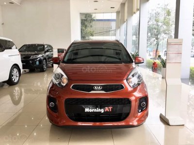 Kia Morning 2019 màu cam a1