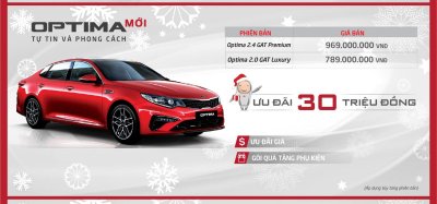 Kia Optima: Ưu đãi 30 triệu đồng.