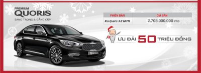 Kia Quoris: Ưu đãi 50 triệu đồng.