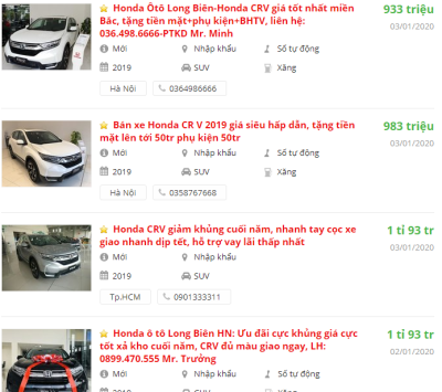 Honda CRV 2020 có khuyến mại gì Honda CRV 2020 có khuyến mại gì.
