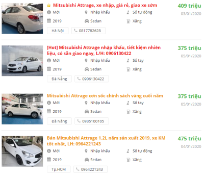 Giá xe Mitsubishi Attrage 2020 1 Giá xe Mitsubishi Attrage 2020 a1