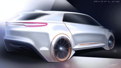 FCA Airflow Vision Concept có các bánh xe khá kỳ lạ.