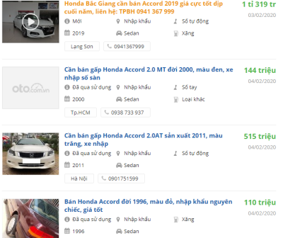 Giá xe Honda Accord bao nhiêu? Giá xe Honda Accord bao nhiêu?.