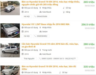 Với 300 triệu, bạn có thể chọn Hyundai i10 các đời 2015, 2016 và 2017 Với 300 triệu, bạn có thể chọn Hyundai i10 các đời 2015, 2016 và 2017