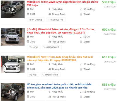 Giá xe Mitsubishi Triton 2020 1 Giá xe Mitsubishi Triton 2020 a1