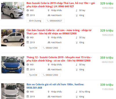 Giá xe Suzuki Celerio 2020 tại đại lý Giá xe Suzuki Celerio 2020 tại đại lý 1