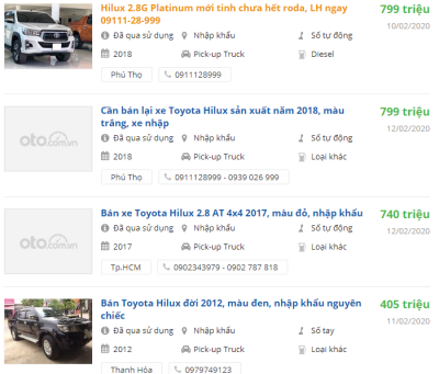 Toyota Hilux 2020 có khuyến mại gì? Toyota Hilux 2020 có khuyến mại gì/