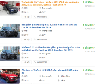 VinFast LUX SA2.0 2020 có khuyến mại gì? VinFast LUX SA2.0 2020 có khuyến mại gì.