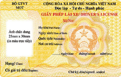 Giấy phép lái xe cấp theo mẫu mới từ ngày 1/6/2020.