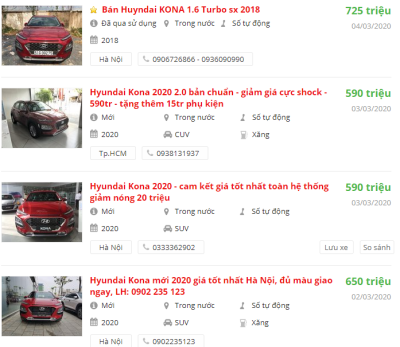Giá bán xe Hyundai Kona 2020 mới nhất tại các đại lý Giá bán xe Hyundai Kona 2020 mới nhất tại các đại lý.