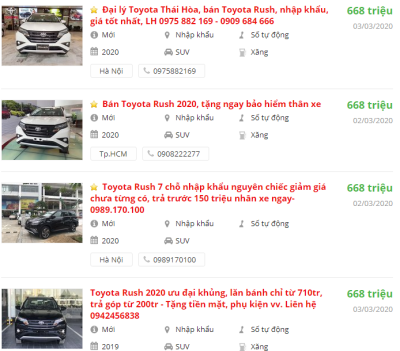 Toyota Rush 2020 có khuyến mãi gì Toyota Rush 2020 có khuyến mãi gì.
