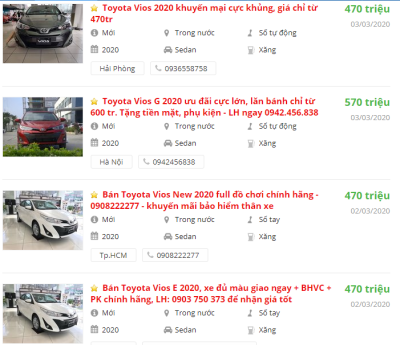 Toyota Vios 2020 có khuyến mại gì? Toyota Vios 2020 có khuyến mại gì.