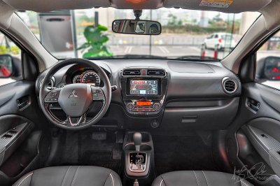 Nội thất của Mitsubishi Attrage 2020 không có nhiều điểm khác biệt so với mô hình cũ.