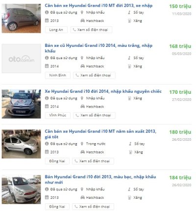 Rao bán xe Hyundai Grand i10 cũ đời 2013-2015 Rao bán xe Hyundai Grand i10 cũ đời 2013-2015 1