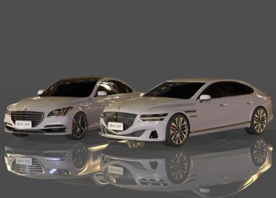 Genesis G80 2021 xuất hiện ảnh dựng thiết kế 3D như thật.