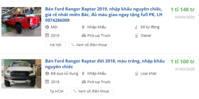 Ford Ranger Raptor 2020 có khuyến mại gì? Ford Ranger Raptor 2020 có khuyến mại gì.