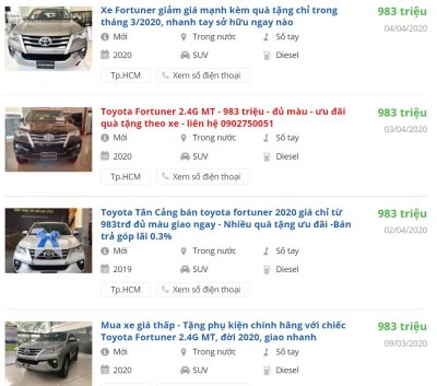 Toyota Fortuner bản máy dầu lắp ráp đang được giảm giá mạnh 1