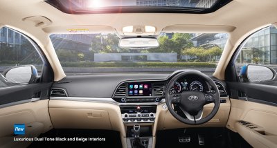 Khoang nội thất Hyundai Elantra 2020 máy dầu tương tự bản máy xăng...