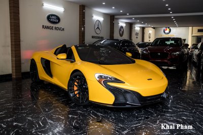 Ảnh trước đầu xe McLaren 650S Spider từng của Minh Nhựa