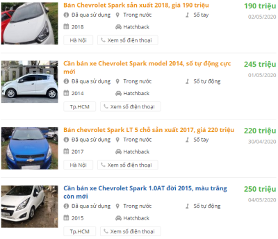 Giá xe Chevrolet Spark 2020 tại đại lý Giá xe Chevrolet Spark 2020 tại đại lý a1