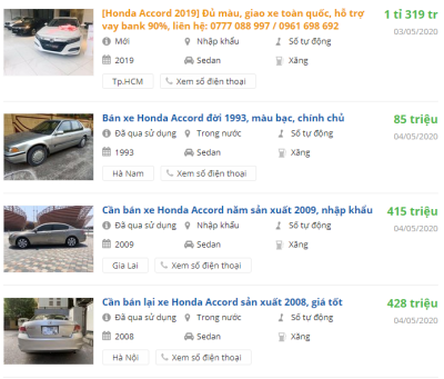 Giá xe Honda Accord bao nhiêu? Giá xe Honda Accord bao nhiêu?.