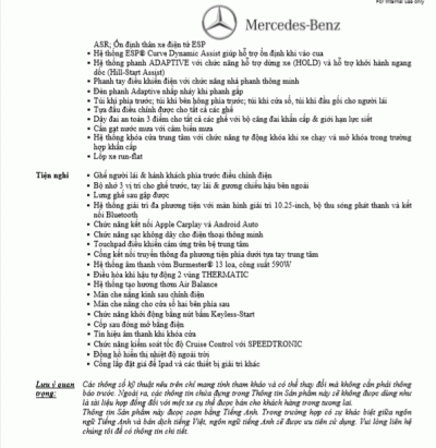 Thông số kỹ thuật Mercedes C200 2020 2 Thông số kỹ thuật Mercedes C200 2020 2.