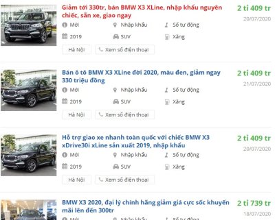 BMW X3 giảm giá