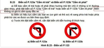 Biển cấm rẽ trái và rẽ phải, tài xế vẫn được phép thực hiện quay đầu xe Biển cấm rẽ trái và rẽ phải, tài xế vẫn được phép thực hiện quay đầu xe.