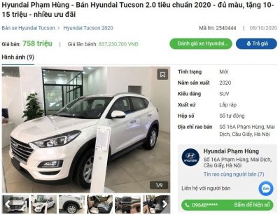 Hyundai Tucson 2020 bản 2.0 MPI Tiêu chuẩn giảm tới 41 triệu đồng 1