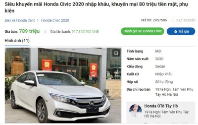Đại lý giảm 80 triệu, Honda Civic 2020 chật vật kiếm khách Đại lý giảm 80 triệu, Honda Civic 2020 chật vật kiếm khách 1