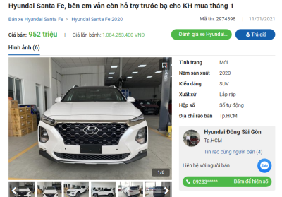 Hyundai Santa Fe tiếp tục được hỗ trợ phí trước bạ tại đại lý Hyundai Santa Fe tiếp tục được hỗ trợ phí trước bạ tại đại lý.