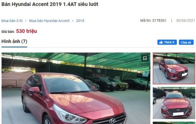 Hyundai Accent 2019 lên sàn xe cũ, giá đắt ngang mua mới 1