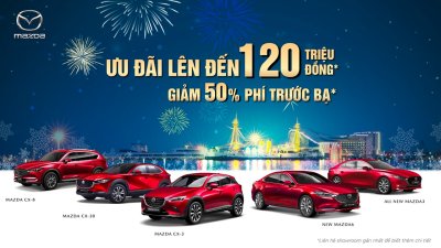 Mazda tung ưu đãi kép cho khách hàng mua xe trong tháng 12.