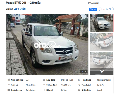 Mazda BT-50 đời 2011.