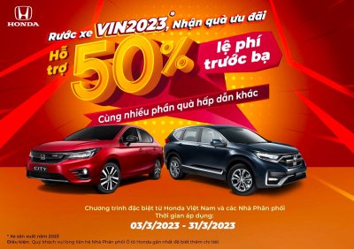 Ưu đãi xe Honda trong tháng 3