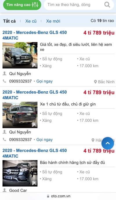 Giá xe Mercedes-Benz GLS 450 4MATIC cũ 1