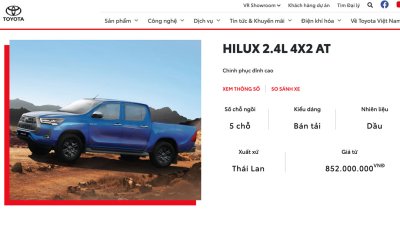 so với thế hệ cũ, giá bán Toyota Hilux 2023 đã tăng 178 triệu đồng